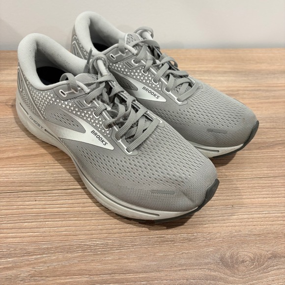 Brooks Shoes - Brooks Ghost 14 Running Shoes Womens Grey Size 10 Wide DNA LOFT Cushion Sneaker
